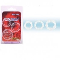 Cock Ring 3pc set CLEAR